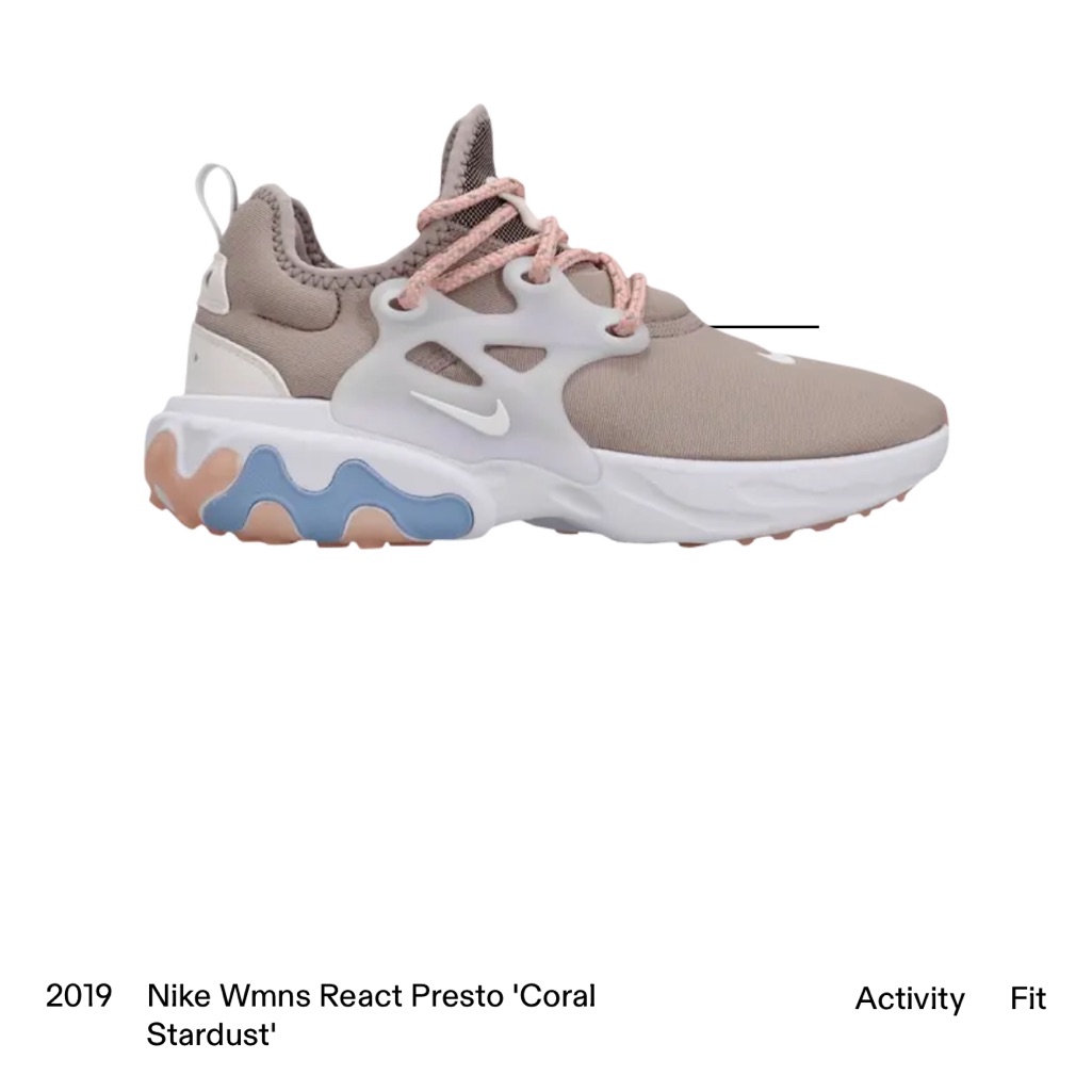 Nike Women’s React Presto Coral Stardust Sneakers